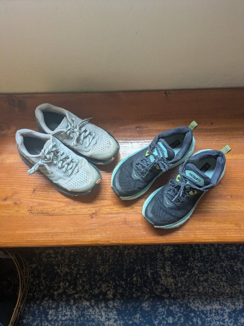 2 Pairs HOKA Women’s Trail Running Shoes Size 7.5 Torrent 3 + Challenger ATR 6